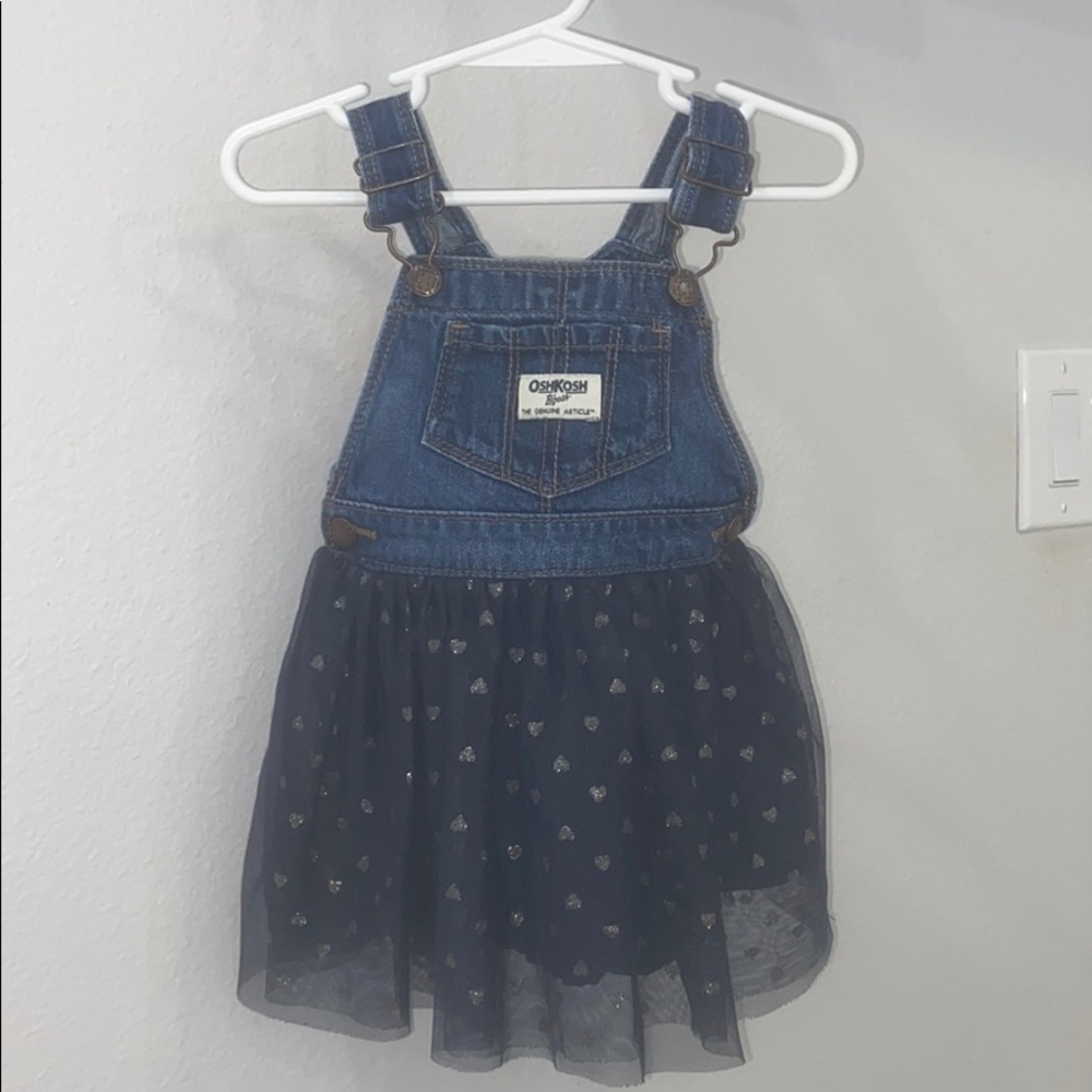 Top is jean material and bottom is a tutu